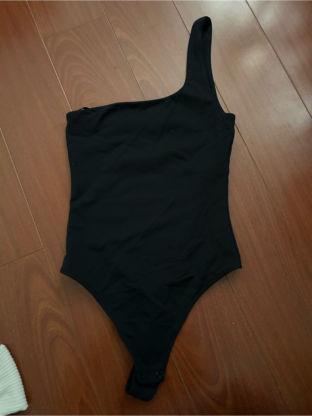Aritzia contour One-Shoulder Black Bodysuit